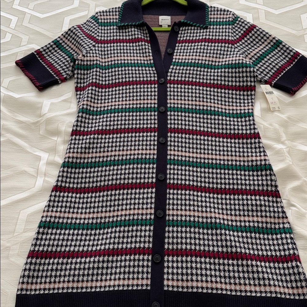 Brand - Maeve,  Houndstooth Knit Dress, Brand New, S - L, Button down.